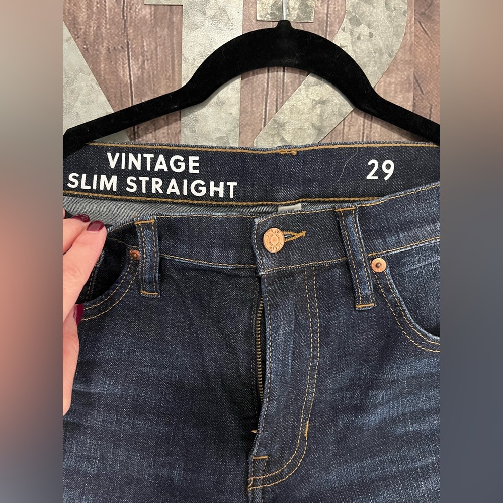 J. Crew 9” mid rise vintage slim straight Jean